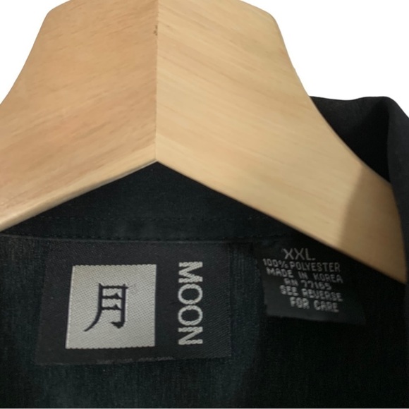 Vintage Moon Dragon Button Down Short Sleeve Shirt Size XXL - Picture 9 of 9